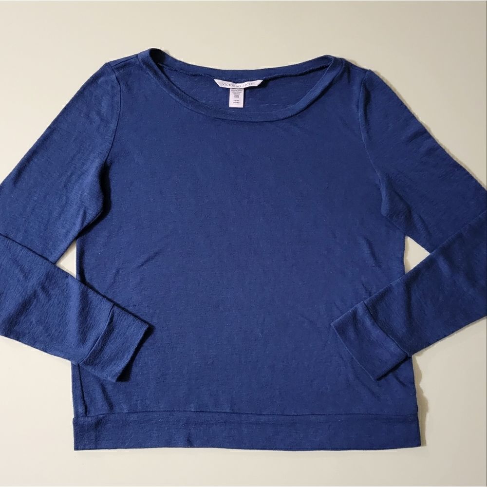 Victoria's Secret Women's Long Sleeve Blue Top
